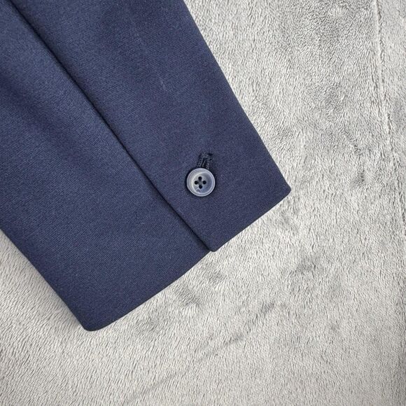 Gap Blazer Womens 8 Navy CL Academy Stretch Lined One Button Jacket Career - Picture 4 of 16